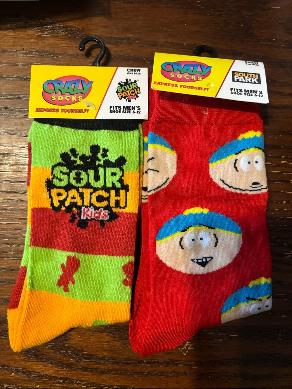 Crazy Socks Sour Patch Kids + South Park Crew Socks - Bright Multi & Red